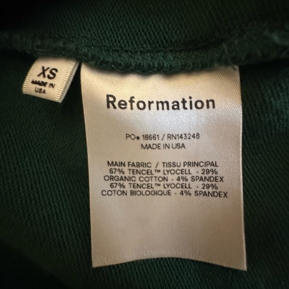Reformation Cydney Forest green mock neck top. Size XS. VGUC. - Picture 9 of 16